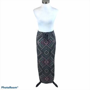 Bobbie Brooks Boho‎ Print Maxi Skirt Size Small